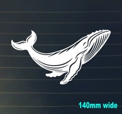 WHALE STYLE DECAL STICKER WHITE SEA SAND HUMPBACK