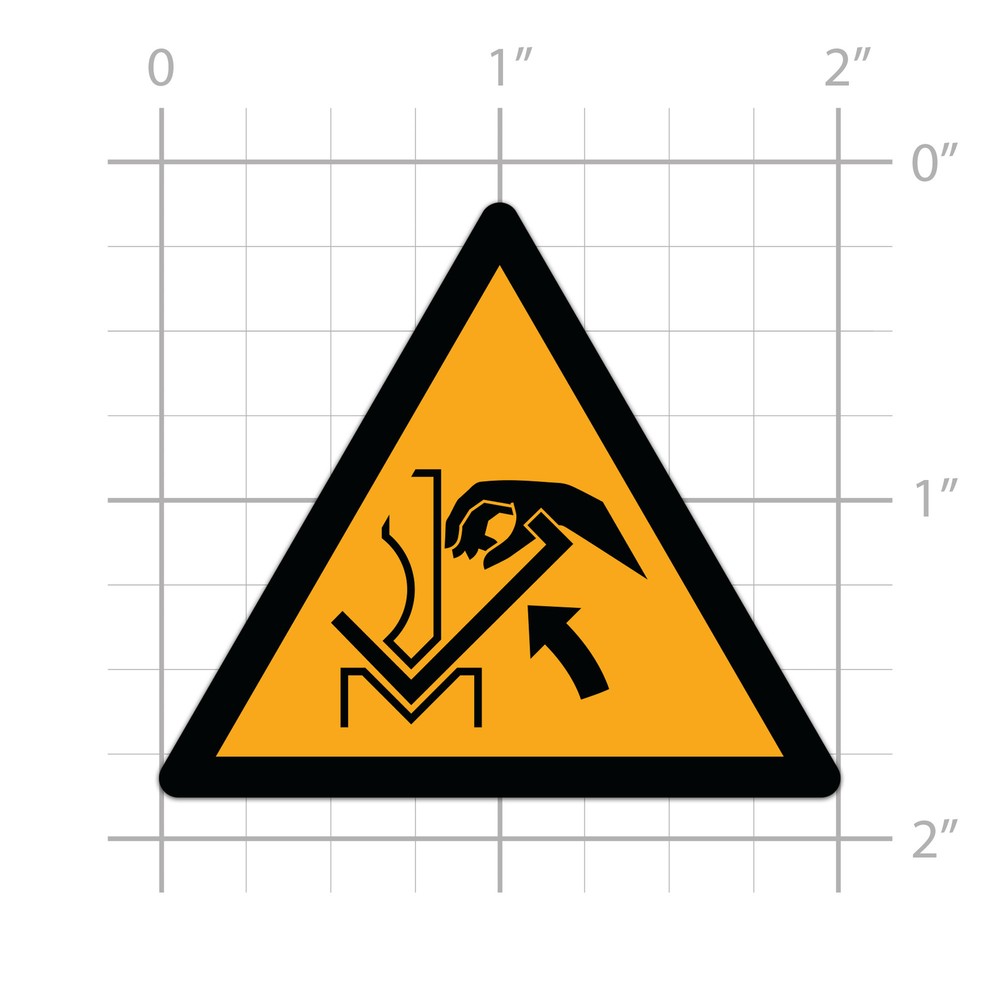 W031 – Hand Injury From Rapid Movement Press Brake Machine Sticker water bottle