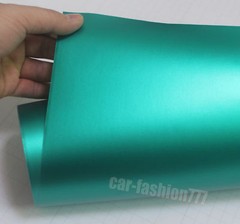 65FT x 5FT Full Car Wrap Metallic Satin Matte Chrome Vinyl Sticker Lake Green CF
