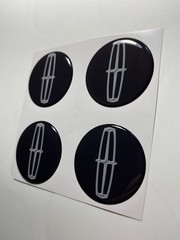Lincoln Wheel Cap Stickers Set – 4pcs 3D Domed Resin Center Cap Emblem Decals