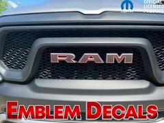 RAM 1500 ” R A M ” Grill Emblems Overlay 2 TONE Decal 2025
