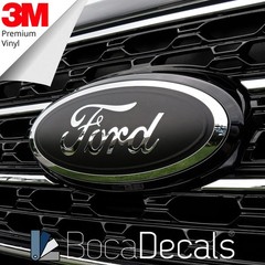BocaDecals Emblem Overlay Insert Decals For 2013-2020 Ford Fusion (Set of 2)