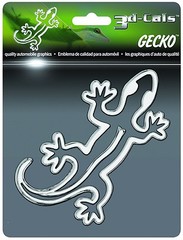 1 New 3D Chrome Plastic Luck lizard Gecko Self Adhesive Emblem Badge/Decal Car