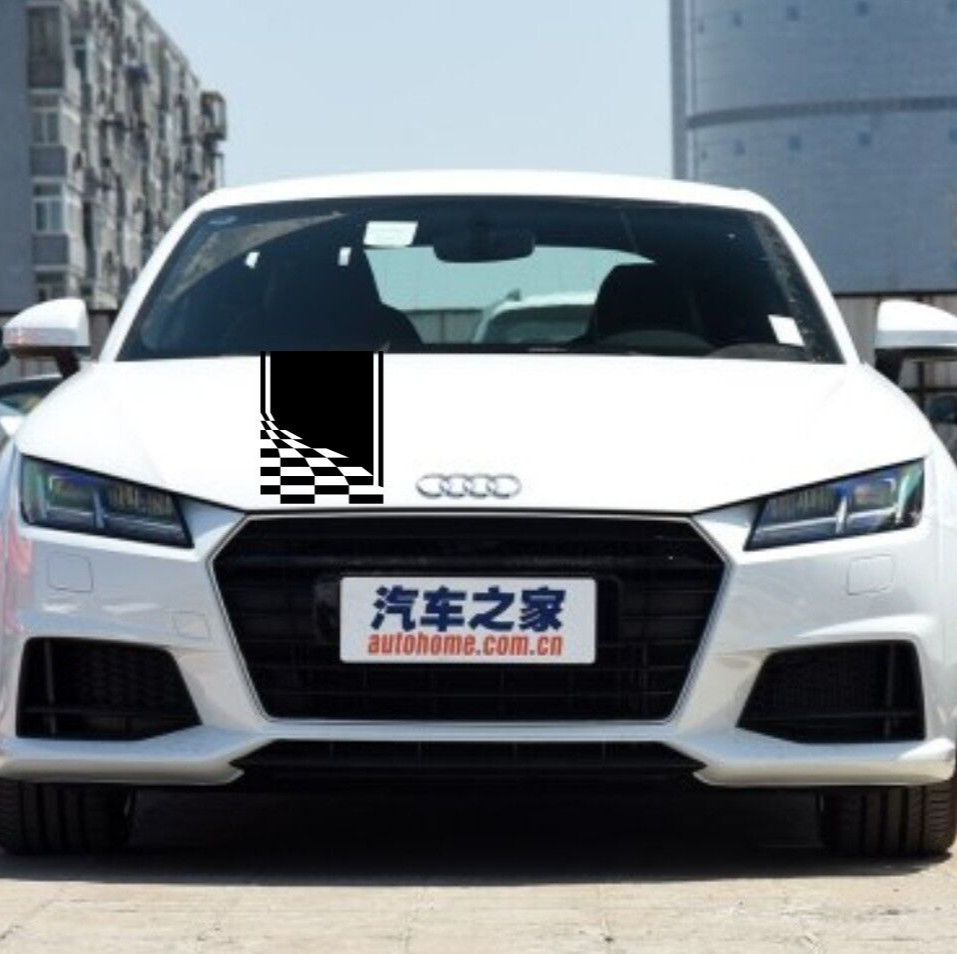 Car Sticker Racing Stripes Flags 55” for TT R8 A5 Vinyl hood Motor Decal ZC1373