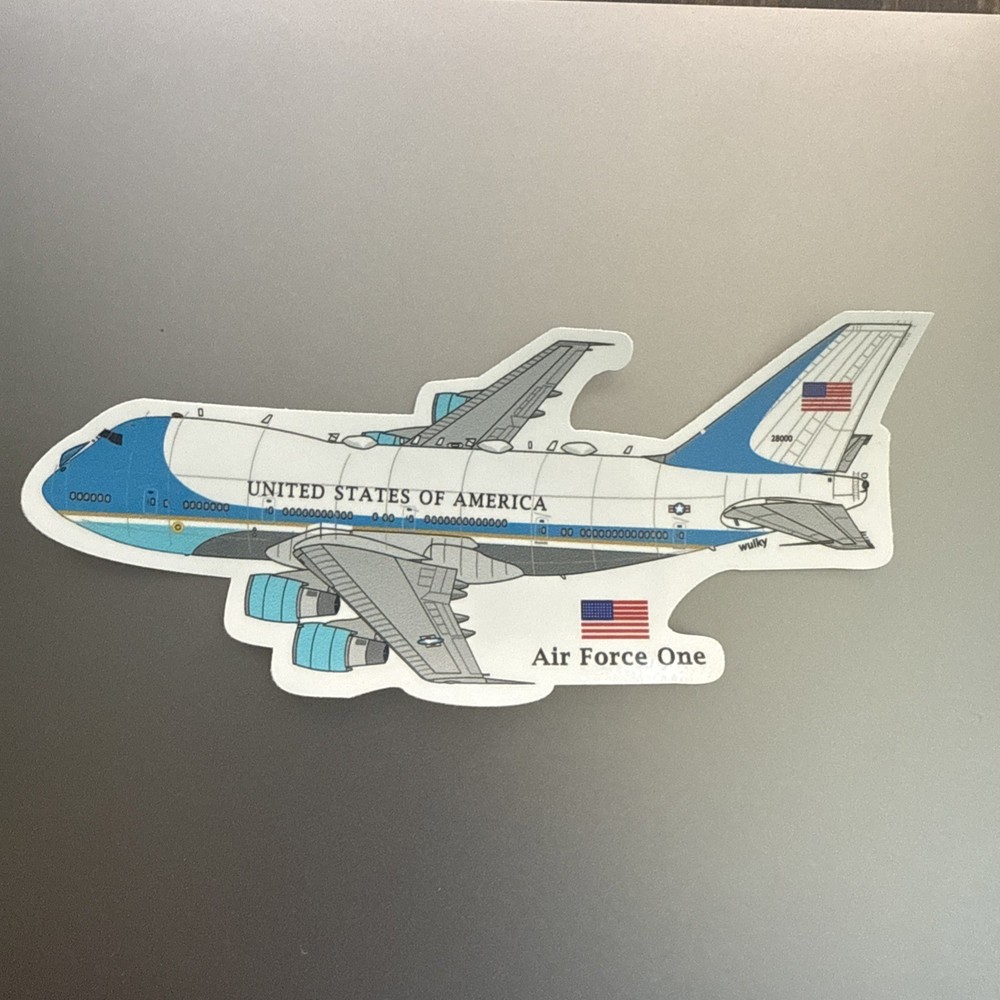 Sticker Air Force one B747-200 Inches X 6 Inches