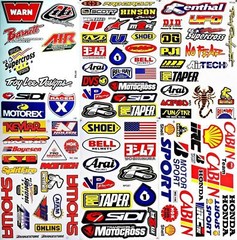 Dirt Bike Motorcycles Supercross Motocross Atv Lot 6 Vinyl Decals Stickers D6015
