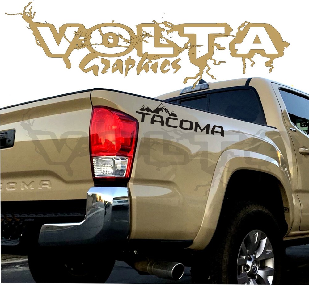 2X Rear Vinyl Decals For Toyota Tacoma 2004-2024 Rear Bedside Tacoma Graphics