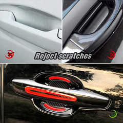 8 PCS Car Door Handle Reflective Sticker Safety Strips Anti Scratch Protector