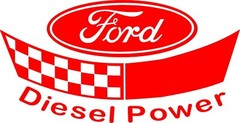 Ford Diesel Power Decal 8″in w x 4.1″in h in your choice of Color