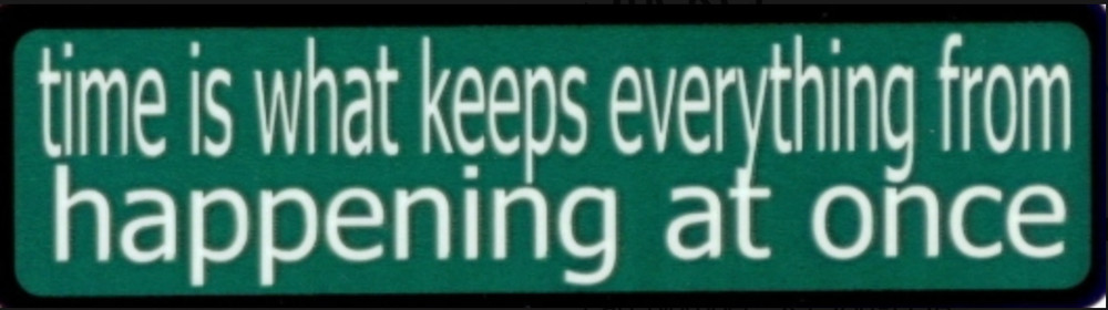 Time Is What Keeps Everything From Happening At Once Helmet Sticker EE