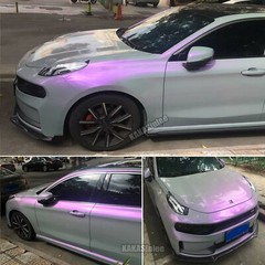 Grey Theme Car Motor Wrap Satin Chrome Pearl Glossy Holographic Vinyl Sticker US
