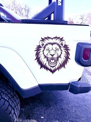 LION ROAR VINYL DECAL FOR Truck SUV Bumper Wall Laptop Home Decor small