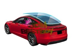 TPU Light Blue Glass Sunroof VLT70% UV99% Block Windshield Sunshade Top Window