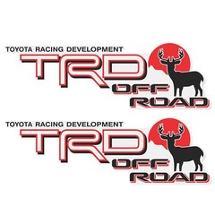 TRD Offroad Decal Deer, Compatible with Toyota Tacoma Tundra Sticker (Set of 2)