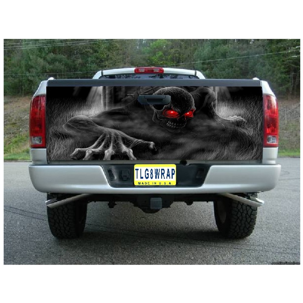 T23 SKELETON SKULL Tailgate Wrap Vinyl Graphic Decal Sticker LAMINATED