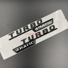 Matte black GLA45 AMG TURBO 4 MATIC Trunk Emblem Badge Sticker For Mercedes Benz