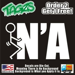 Fu*k N’A Funny DieCut Vinyl Window Decal Sticker Car Truck SUV JDM