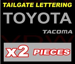TOYOTA TACOMA TAILGATE Vinyl Decal Sticker Emblem Logo Graphic SILVER