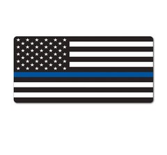 Blue Line Flag 5″ Wide – Red, Green, Gray – Police, Fire, Military Sticker