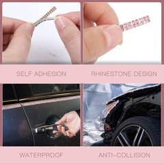 Kingdder 32.8Ft Bling Car Trim Self Adhesive Glitter Crystal 32.8 ft, Pink