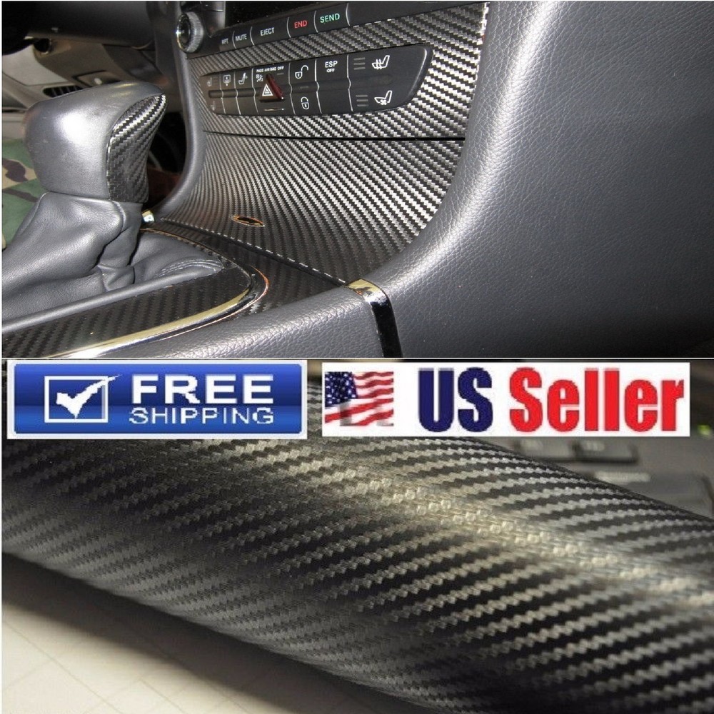 Premium 4D Gloss Carbon Vinyl DIY Wrap Sticker Paint Protection Film 6FTx5FT 72″