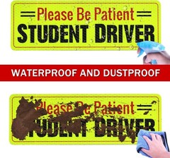 Auto Magnetic Student Driver Signs Set Easy to Remove Reflective Stickers