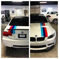 59″ M-Colored Stripe Custom Exterior Decor Sticker For BMW Body Hood Bumper Roof