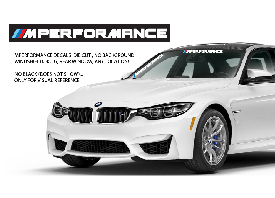 BMW MPerformance Side Windshield Body Hood Fender Window Sticker Graphic – 20″ W