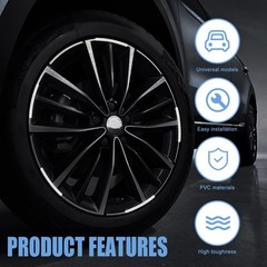 QZTYTY 20PCS Reflective Car Wheel Decorative Stripe Stickers, White, White