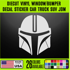 Star Wars The Mandalorian Helmet STICKER VINYL DECAL CAR WINDOW STAR WARS {J152