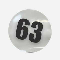 Pair of 12″ Magnetic Race Car Number 63 Circular Magnet
