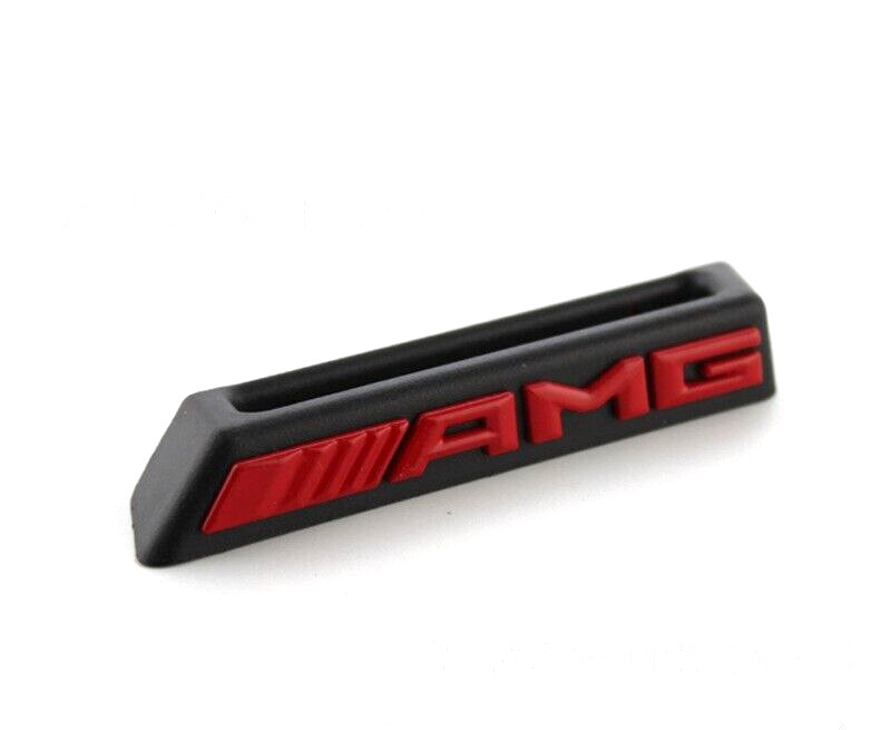Gloss Red AMG Front Grille Mesh Badge Mercedes Benz A C CLA Emblem Decal