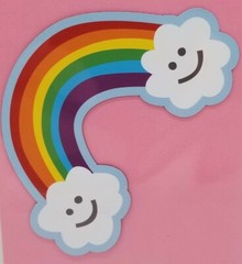 R. Nichols – Car or Other Magnet – Smiling White Clouds & Rainbow Pride New Ship