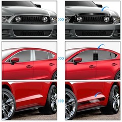 2IN X 30FT Gloss Black Vinyl Wrap for Chrome Delete Window Trim Car Door Sill…