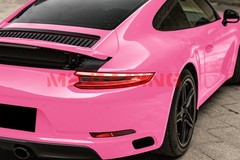 High Gloss Pink Glossy Car Vinyl Wrap Sticker Decal Sheet Film DIY Air Release