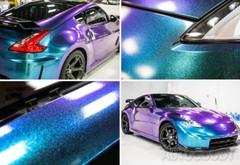 108″ x 60″ Gloss Metallic Chameleon Purple Teal Vinyl Film Wrap Air Bubble Free