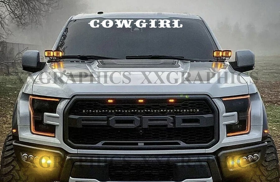 Cowgirl 40″ Windshield Vinyl Decal Sticker Car Truck SUV Diesel Country Ranch C