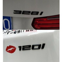 Matt Black Number Trunk Letters Badge Emblem Sticker for BMW 3 Series 335i