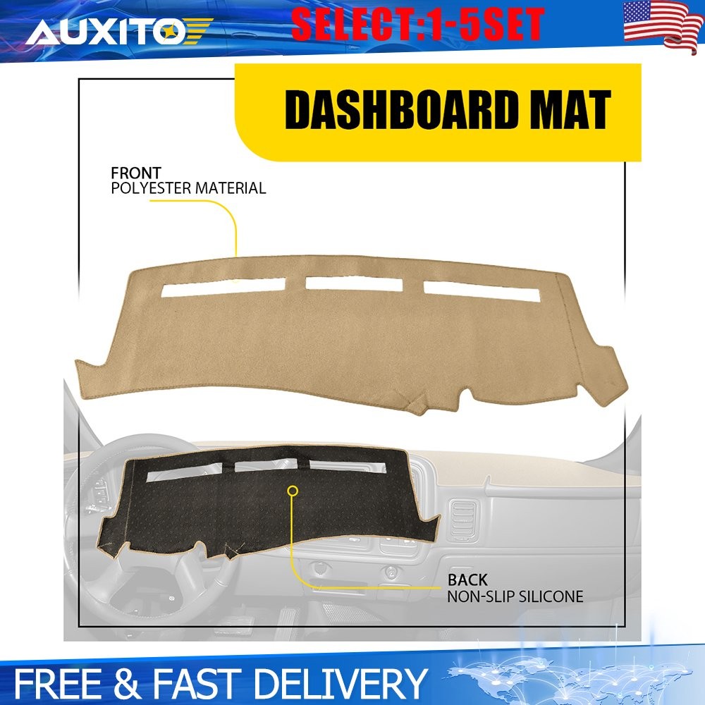 for Chevy Silverado 1500 2500 3500 1999-06 GMC Sierra Dash Mat Cover Beige 1-5X