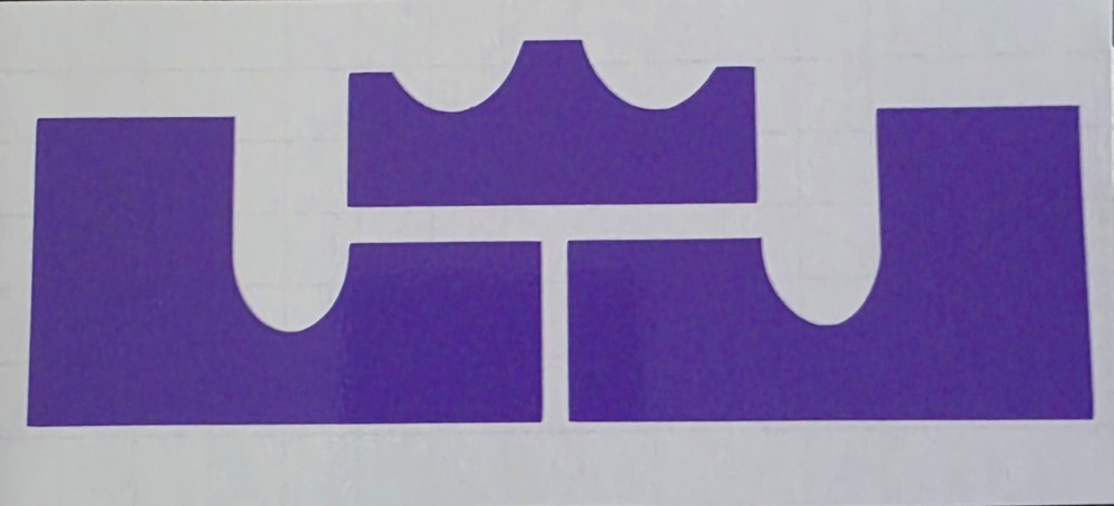 Lebron James Logo Purple Vinyl Decal Sticker 3×6 Inches 1/14
