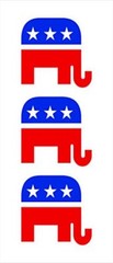 3 – Republican Party LOGO Political Helmet Toolbox Hard Hat Motorcycle Sticker