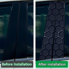 2pcs Black style customized Car Center Pillar B Pillar Protective Sticker