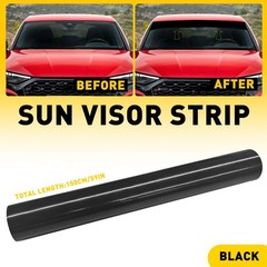 Sun Visor Windshield Strip Banner Vinyl Long Lasting Blank Decal Gloss USA Black
