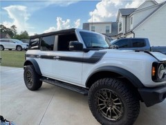 2021+ FOR FORD BRONCO Retro side stripe decal graphic MATTE BLACK 3M VINYL