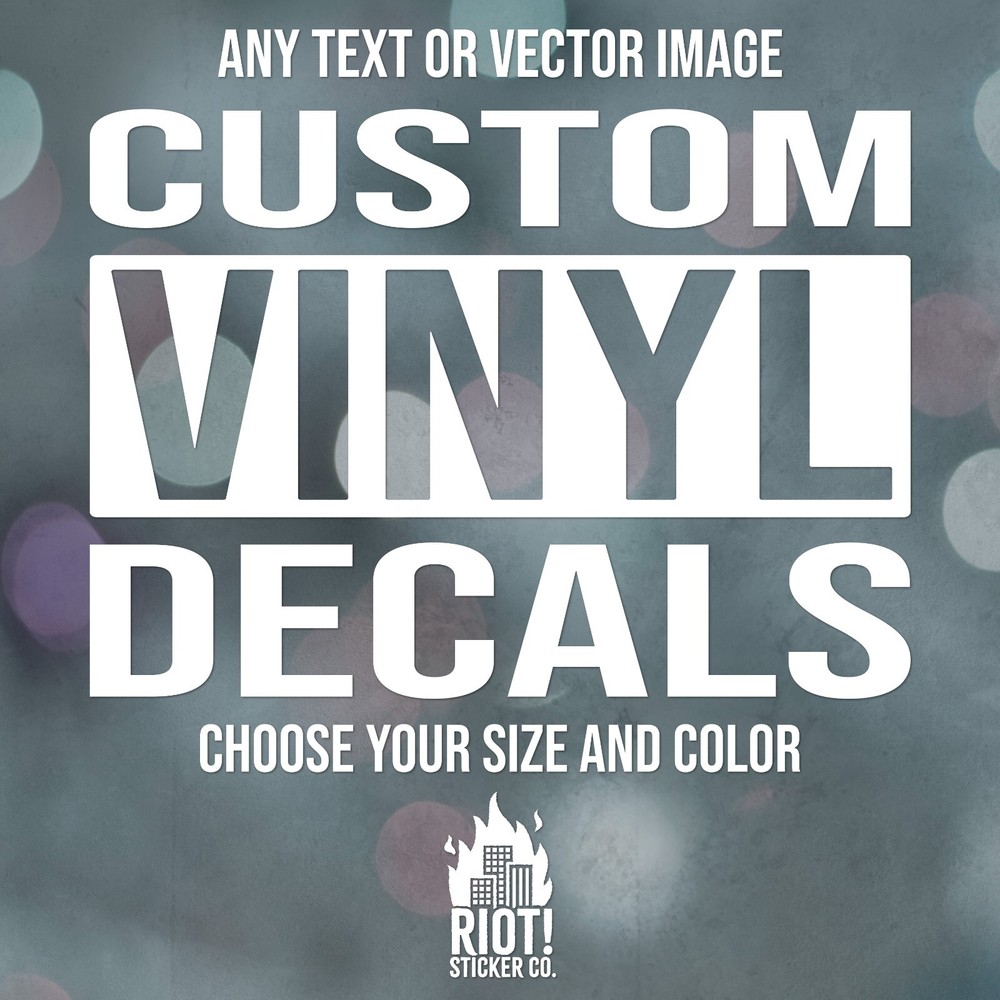 Custom Vinyl Decals – Create your own Vinyl Car Decal – Any Text or Vector Img