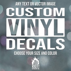 Custom Vinyl Decals – Create your own Vinyl Car Decal – Any Text or Vector Img
