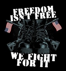 Freedom Isn’t Free (We Fight For It) Vynil Decal 6 Years + Resistance FREESTICKE