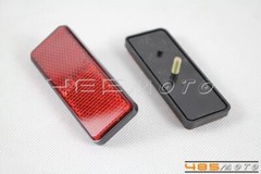 PMMA Motorcycle ATV Rectangle Reflectors Warning Bolt On Reflector Plate -Red