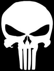 Punisher Emblem Logo Vinyl Decal Multiple Colors and Sizes