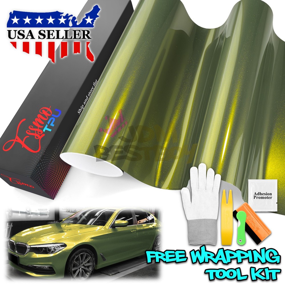Galaxy Dust Gloss Emerald Green PPF TPU Paint Protection Film Dry Wet Vinyl Wrap